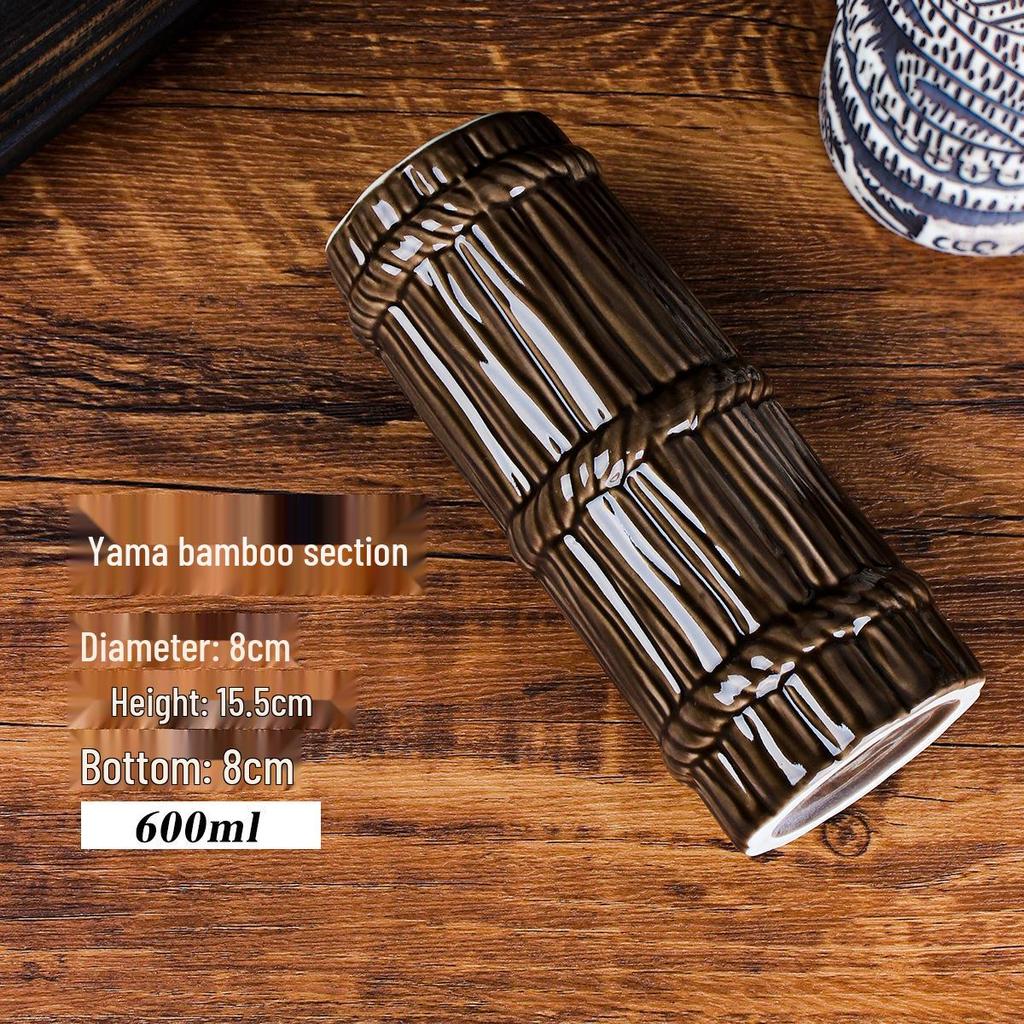 Hawaiian Tiki Zombie Skull Ceramic Cocktail Glass