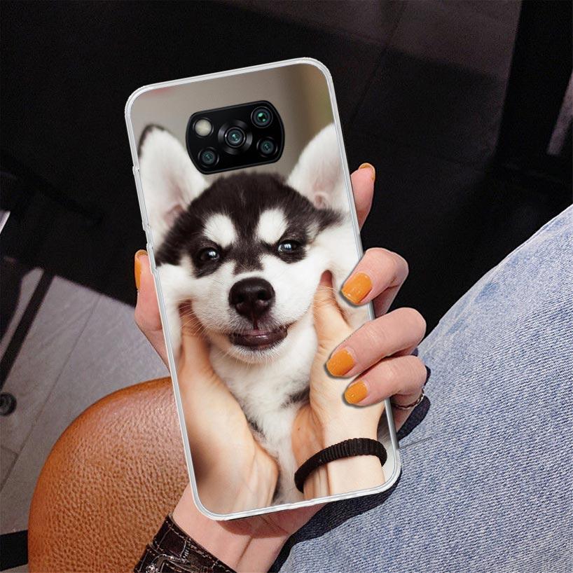 Siberian Husky Dog Phone Case For Xiaomi Poco X7 X6 X5 Pro F7 Ultra Redmi 15C 15 13C 13 12C 12 10 10A 10C 9 9A 9C 9T Cover Poco