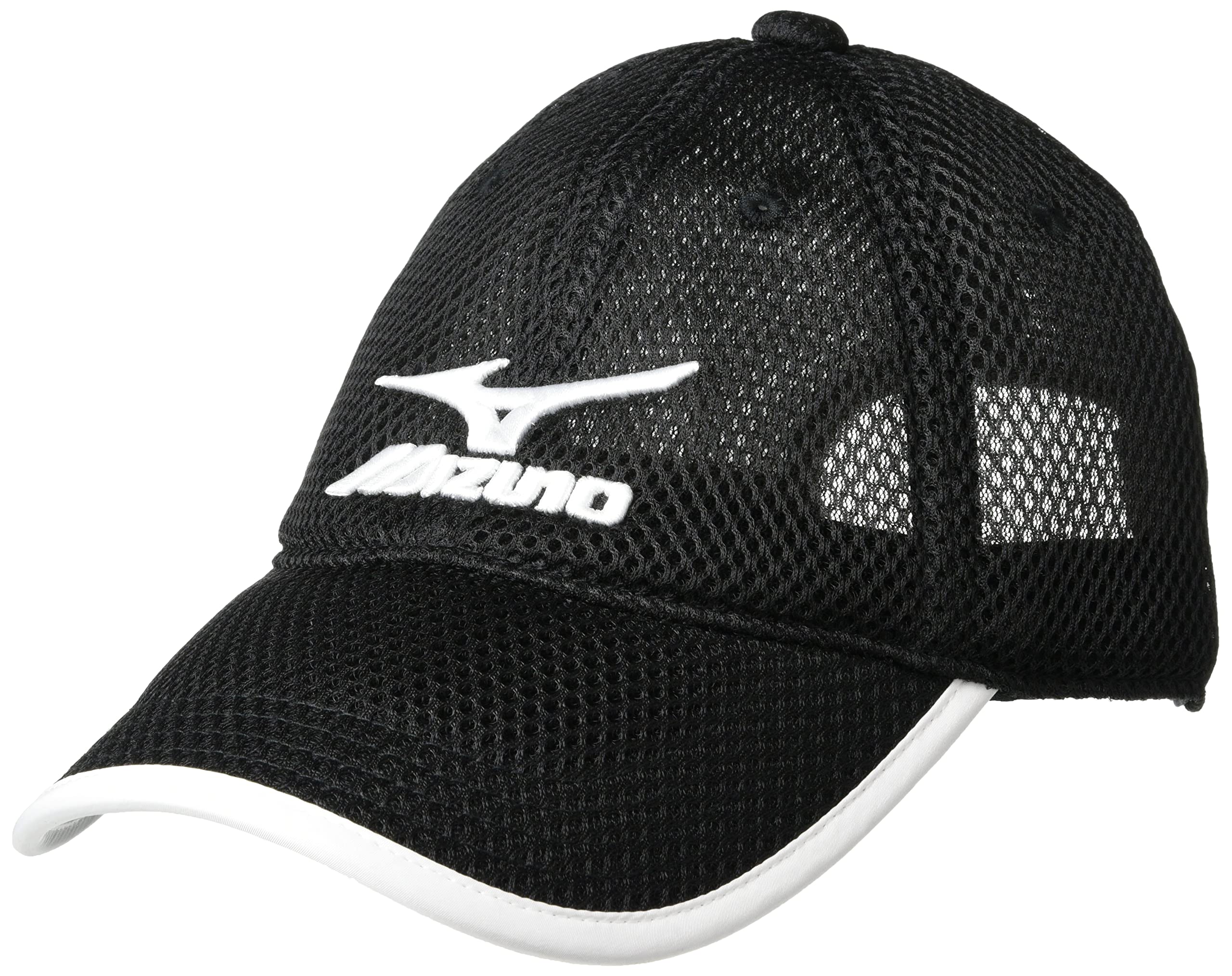 

Mizuno Air Mesh Summer Heat One Size Fits All Men s Cap, Breathable, Protection, C2JWA156, Black/White, (56-60cm)
