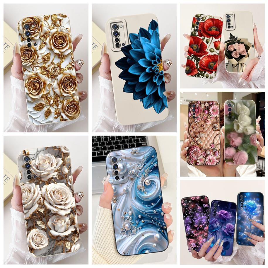 Case For OPPO Find X2 Lite Cover CPH2005 Shockproof Funda Fashion Flower Soft Silicone Bumper For OPPO Find X2 Neo CPH2009 Coque