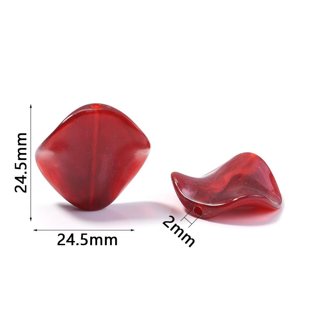 20pcs Irregular Double Colors Acrylic Beads for Jewelry Making Round Wave Meteorite Loose Spacer Beads DIY Bracelet Necklace