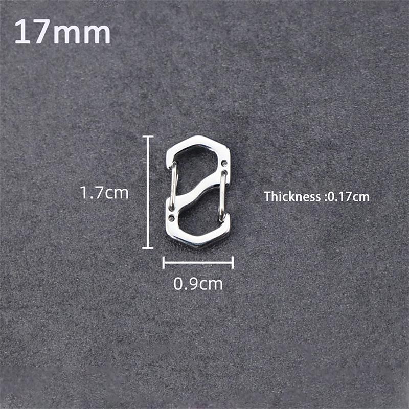 Backpack Buckle Stainless Steel S Type Carabiner With Lock Mini Outdoor Backpacks Luggage Hook Anti-Theft Key-Lock Tool