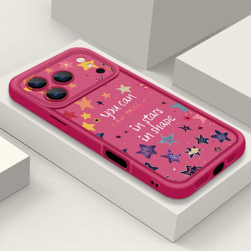 Five-pointed Star Pattern TPU Case For iPhone 17 Pro 17e 15 16 Pro Max 14 13 Pro Max 16e Shockproof Soft Silicone Phone Cover