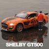 1/24 Ford Mustang Shelby GT500 Alloy Muscle Car Model Sound and Light Pull Back Children's Toy Collectibles Birthday Gift