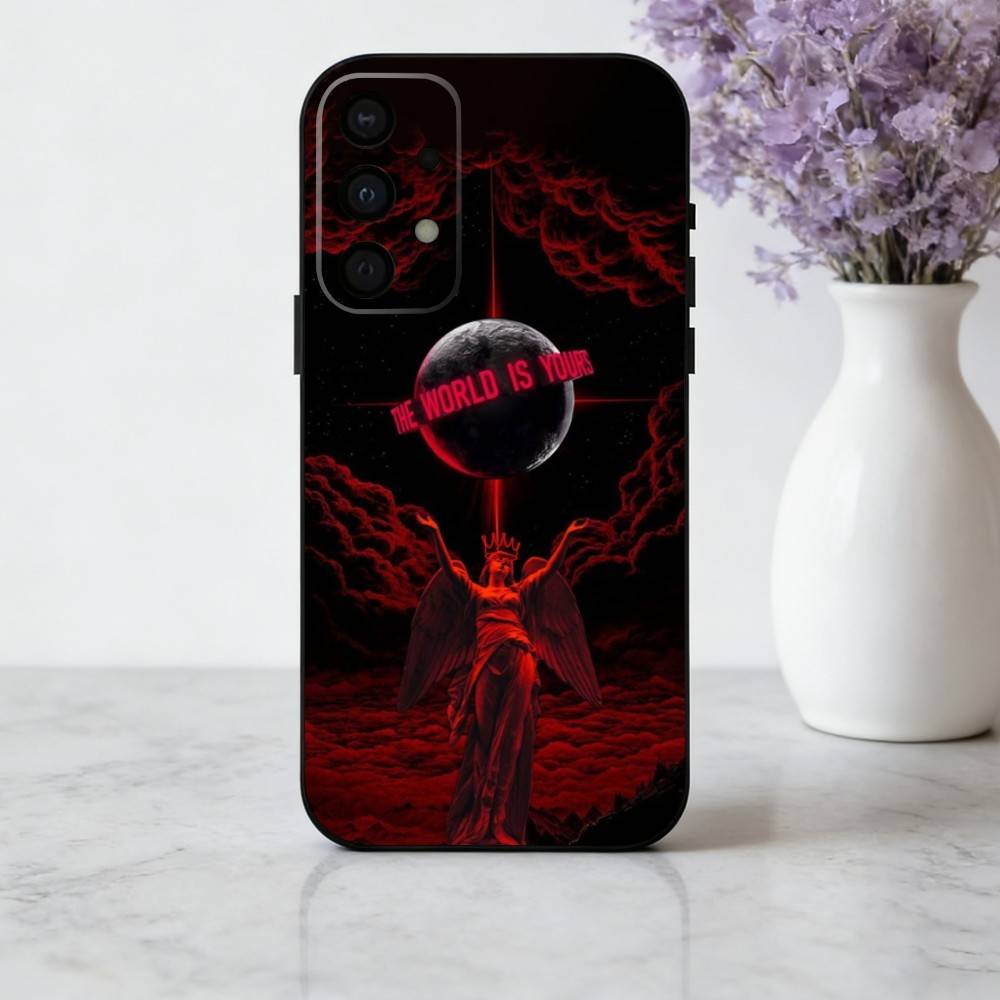 T-The World Is Yours S-Scarfaces Phone Case For Samsung Galaxy A73,A72,A71,A70,A53,A52,A51,Soft Silicone Black Cover
