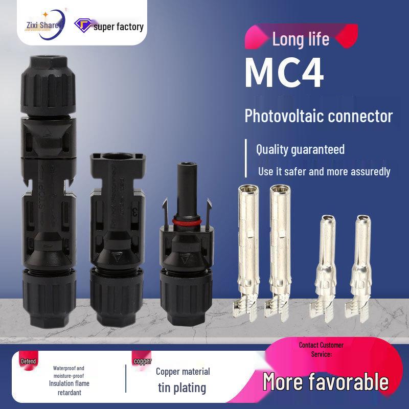 High-Efficiency Waterproof Photovoltaic Module Connector with Flame Retardant Insulation and High Voltage Conductivity. MC4