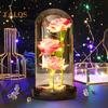 Konservierte Rose in Glaskuppel, LED-Beleuchtung, ewige Blume, romantische Forever-Rose, Geschenk für Frauen, Valentinstag, Muttertag