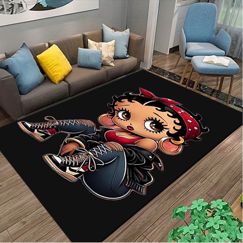 1pc Betty Boop Printed Chair Rug for Home Office Use, Living Room Kitchen Game Room Area Carpet