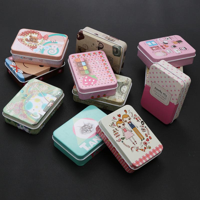 Creative Cartoon Mini Card and Hairpin Storage Tin Box