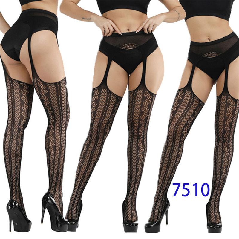 Sexy Suspenders Mesh Stockings Fishnet Eye Women's Bottoming Pantyhose