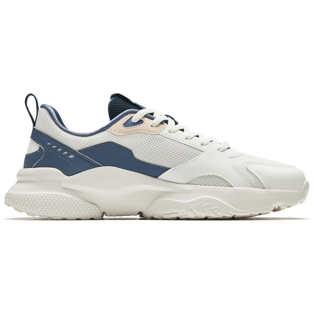 Anta Fashion Sports Non-Slip Wear-Resistant Breathable Low-Top Casual Shoes Men Sneaker White Blue 912518810-1