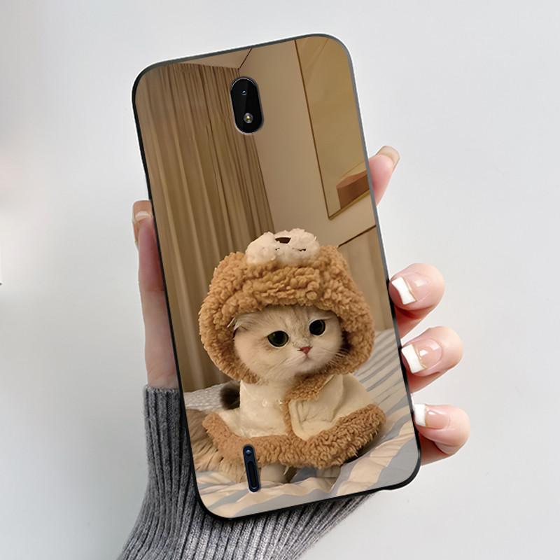 Casing For Nokia C01 Plus TA-1383 TA-1387 C1 2nd Edition Case Aesthetic Fashion Cute Cat Soft Silicone TPU Shockproof Back Cover