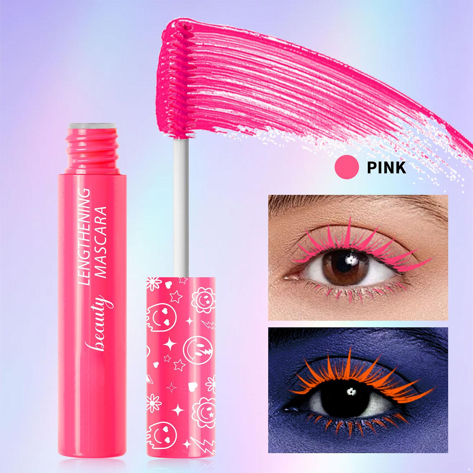 

Водостойкая неоновая тушь для ресниц, стойкая, не размазывается, не осыпается, не образует комочков, для смелых цветных ресниц, яркий пигмент для вечеринок и на каждый день One Size