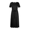 Women's Casual Fashion Large Size Color Round Neck Short Sleeve Pocket Straps Swing Dress