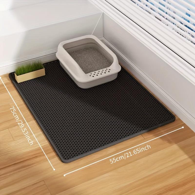 Extra-Large Dual-Layer Cat Litter Mat - EVA Material, Anti-Splash & Leak-Proof Design, Perfect for Indoor Cat Litter Boxes