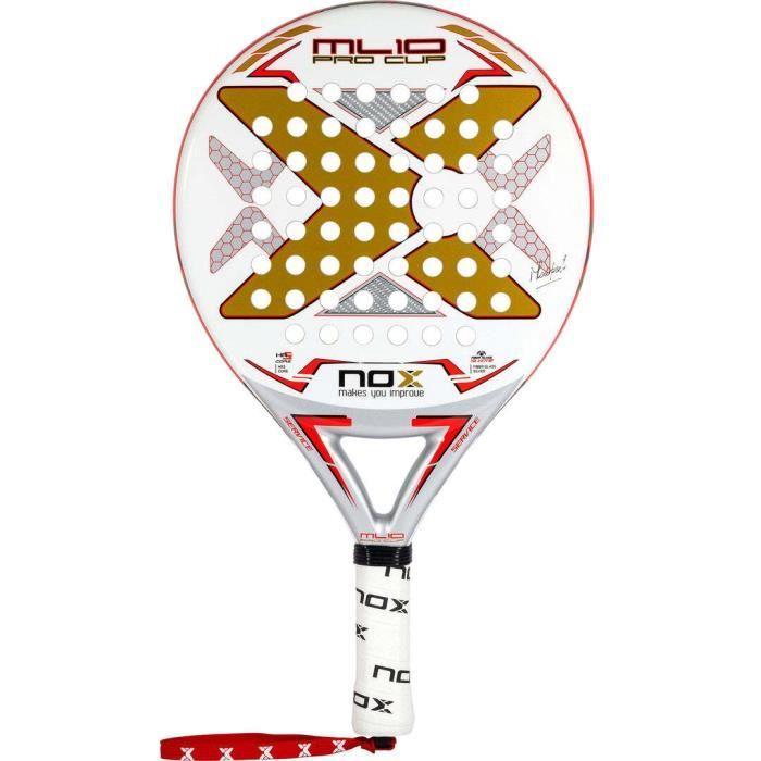 Raquette de padel - Nox - ML10 Pro Cup - Blanc/Rouge - Taille Unique - Confortable et Durable