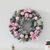 Wreath Decorations With Light Christmas Garland Decor Festive Garland Lighted 11.8Inch Wreath For Wall Winter Indoor Holiday