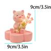 Kawaii Little Cat Tulip Night Light Cartoon Animal Bouquet Sculpture  Bedroom