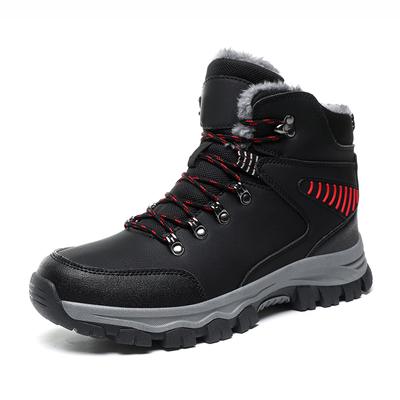 Heren Klimschoenen Winter Warmhouden Pluche Sneeuwschoenen voor Heren Antislip Waterdichte Platform Sneakers