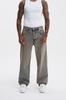 Men's Baggy Jeans with Oversize Effect - Ice Blue