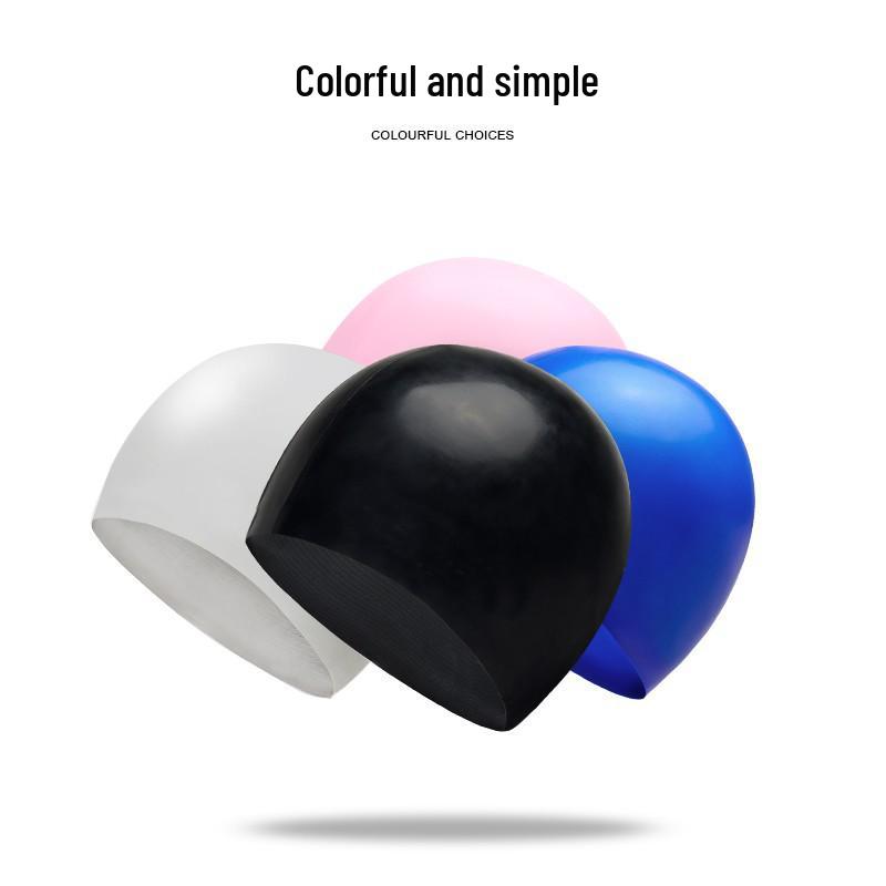 Waterproof, High-Elastic Swim Cap for Long Hair – Comfortable, Pro-Grade Silicone with Ear Protection for Men & Women.