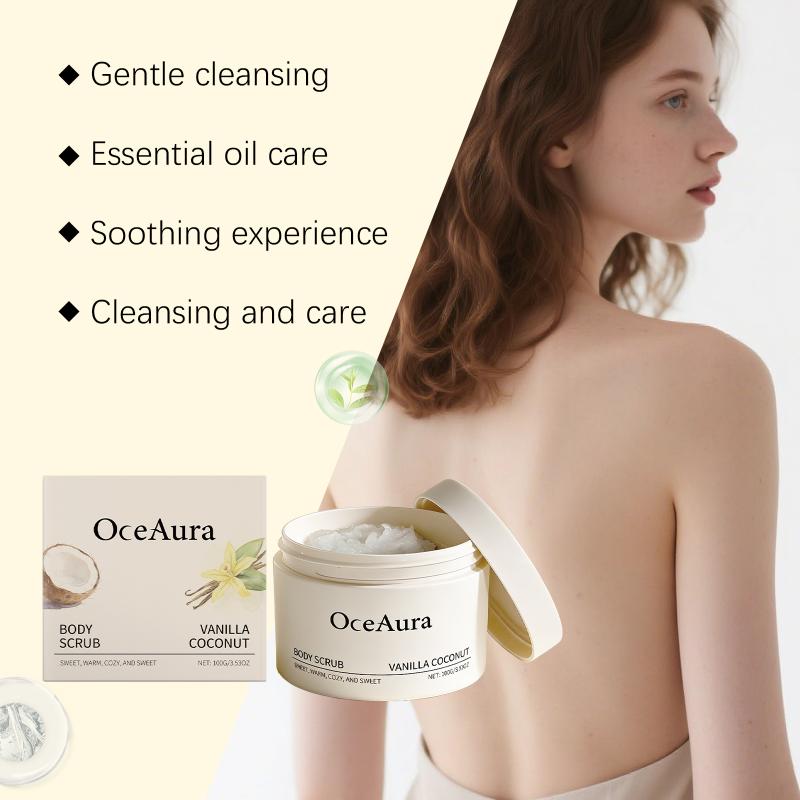 Oceaura Moisturizing Body Scrub Gentle Exfoliating Cleanse Skin Hydrate Smooth Nourish Refreshing Long Lasting Scent Body Care