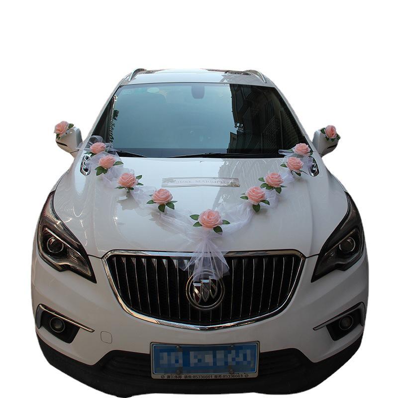 European Wedding Car Decoration Set - Artificial Rose & Head Flower