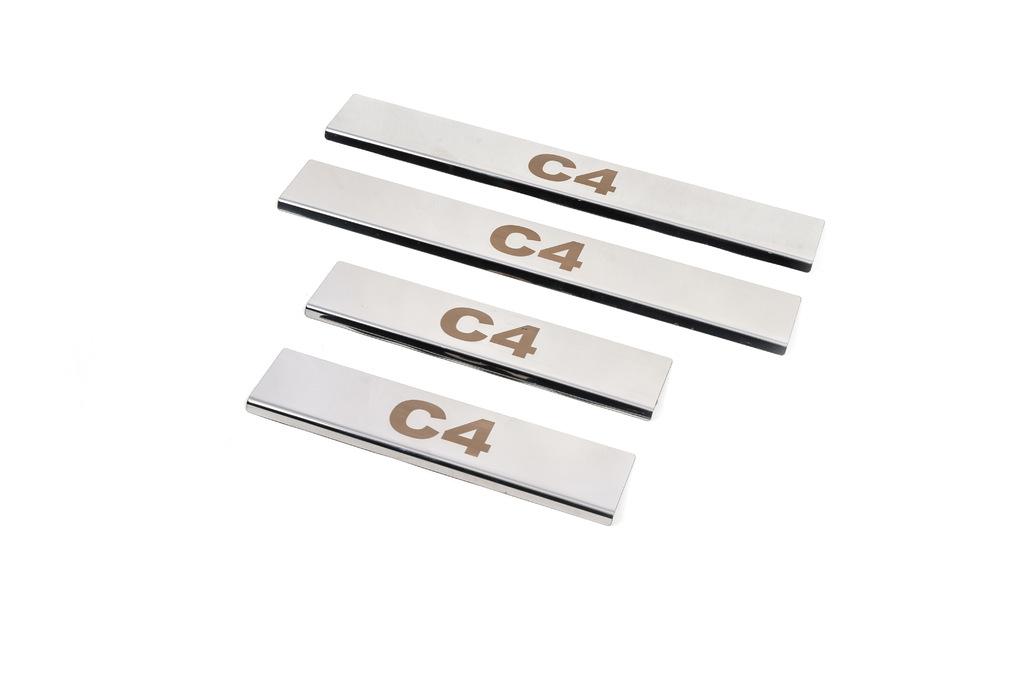 

Накладки на пороги Carmos (4шт, нерж.) для Citroen C-4 2010-2018 рр.