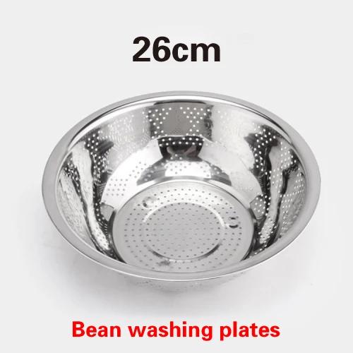 Vegetable and fruit mesh filter plates Mesh hole dinner plates Thickened Stainless Steel leak colander Plate Round hole tray