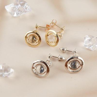 Novo brinco de parafuso prisioneiro planeta cristal eardrop alta qualidade orelha studs feminino meninas moda brincos hmm