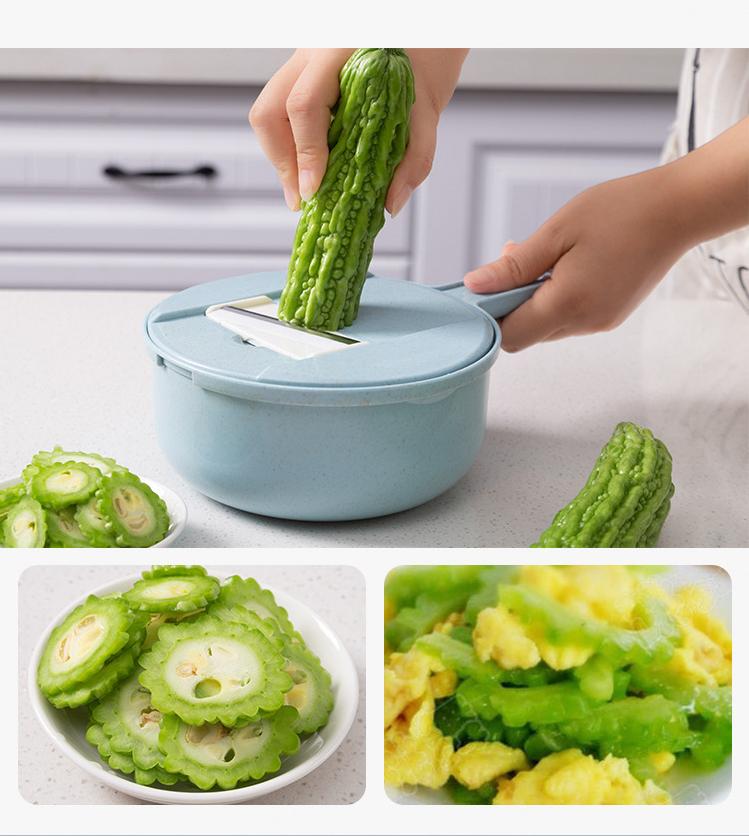 Multi-Functional Vegetable Chopper and Slicer, Perfect for Commercial Kitchens, Cutting, Shredding, Grating, Carrots, 6 In 1