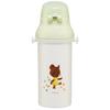 Skater Children's Plastic Water Bottle 480ml One Push Open/Close Antibacterial Child Friendly Lightweight Antibacterial Treatment Made In Japan Bear S