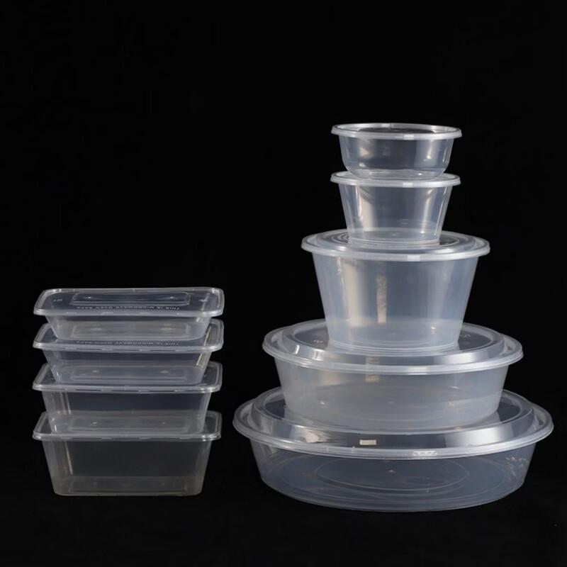 Disposable Transparent Plastic Meal Boxes with Lids