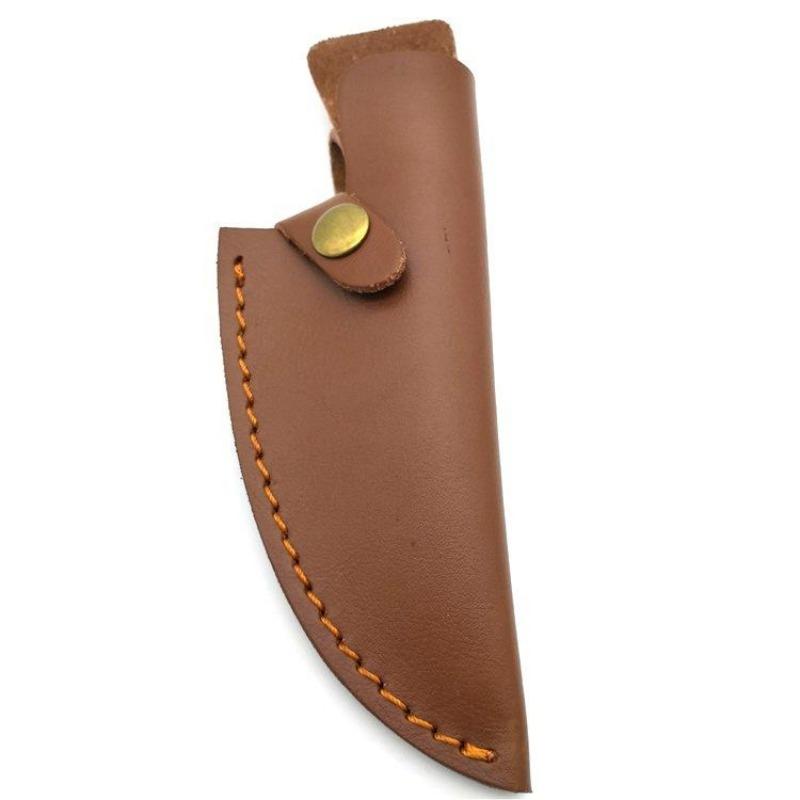 Fixed Blade Knife Straight Holder Cowhide Scabbard  Knife Cover Leather Sheath Case Hunting Knife Holsters Belt Buckle