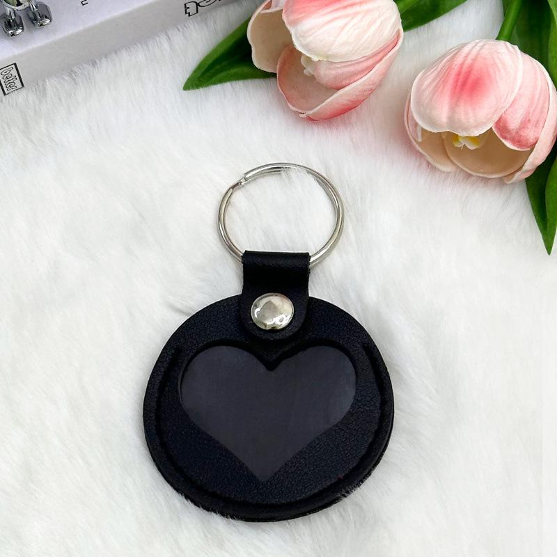 Leather Pet Hair Memorial Keychain Case: Cat & Dog Hair Keepsake Hanger
