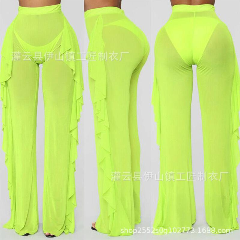 

2026 summer new semi-perspective high-quality figure multi-color lace pants women XL фарби люмінесцентні зелений колір