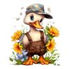 2pcs 5D DIY Full Round Drill Diamond Painting Duck In a Hat Kit Decor 30x40cm