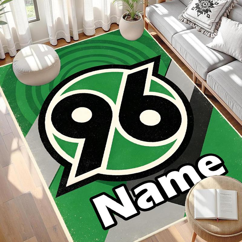 Custom Name Personalized Hannover 96 Football Print Carpet, Versatile Home Decor Rug, for Playroom, Apartment, Balcony, Entryway, Hallway Gift