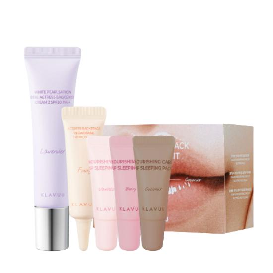 

KLAVUU Backstage Cream 10ml + Fixing Cream 5ml + Lip Mask Miniature Set