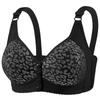 Women's Wireless Push-Up Bra with Fixed Cups Front Closure Comfortable Breathable Everyday Bra