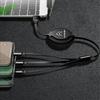 1Pcs 3 in 1 USB Car Charging Cable Retractable Charger Cable For Citroen C1 C2 C3 C4 C5 C6 C8 C4L DS3 DS4 DS5 DS6 Grand Picasso aog123