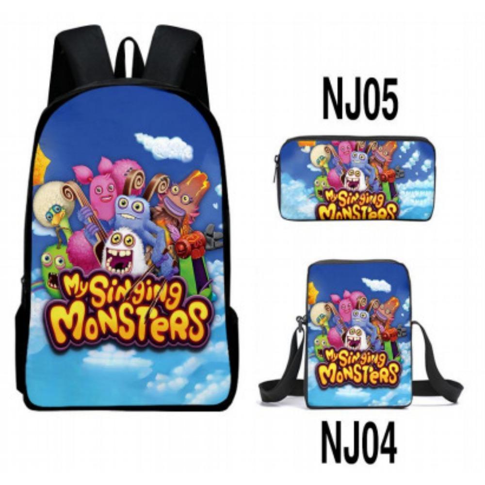 New monster music backpack trendy backpack European and American retro peripheral schoolbag