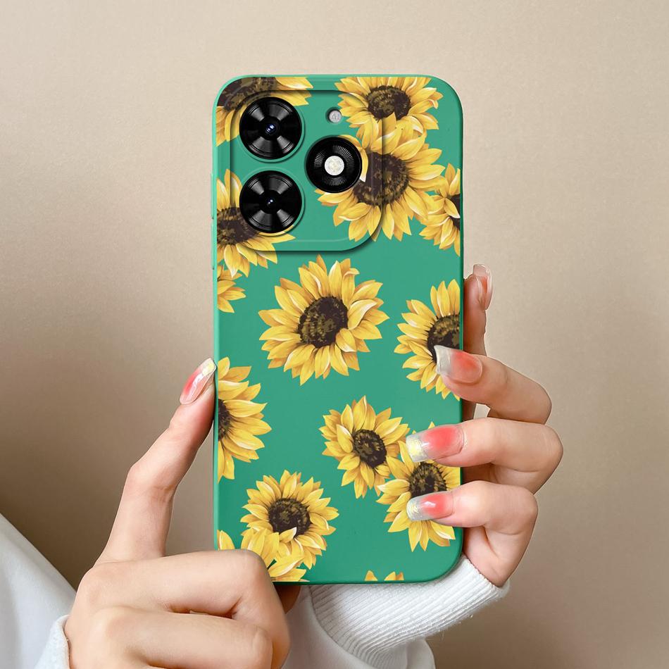 Case For Tecno Spark Go 2024 Cute Pilot Soft Liquid Silicone Upgrade Lens Protection Back Cover For Tecno SparkGo Coque Bumper