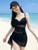 Costume da Bagno Intero da Donna Bikini Sexy a Vita Alta Copri-Pancia Modellante Push-up Costumi da Bagno per Vacanze Termali Trasparenti e Affascinanti
