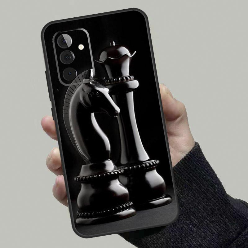 Chess Pieces Case For Samsung Galaxy A33 A53 A13 A23 A17 A06 A16 A56 A36 A54 A34 A14 A52 A32 A15 A35 A55