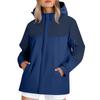 Women's Fashionable Color Blocked Long Sleeved Hooded Outdoor Thin Waterproof Running Sports Jacket, Submachine Jacket