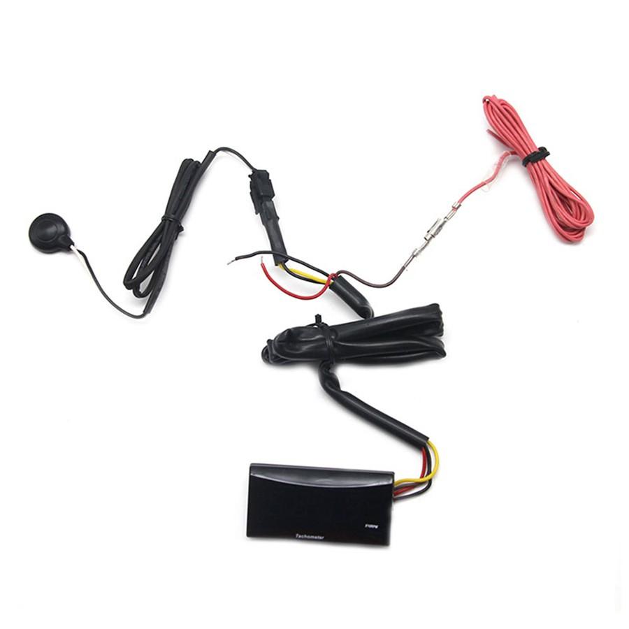 Mini Contagiri Universale Digitale Quadrato con Display LCD Contatore Ore Tachimetro per Motocicletta da Corsa Bmw Yamaha Kawasaki