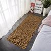 Doormat Flannel Floor Mat Leopard Grain Indoor Foot Rug Bedside Mats Kitchen Corridor Water Absorbent Carpet Ideal Balcony Decor