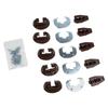 5set Drawer Track Guides and Glides Drawer Slides with Metal Backing & Screws for Dresser and Nightstand Drawers