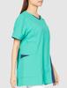Zipper Scrub for Industrial MK0038 Emerald Green X Navy LL [Michelle Cran] Women's [Anti-transparent/Anti-static/Anti-bacterial/Suitable Washing] C-62